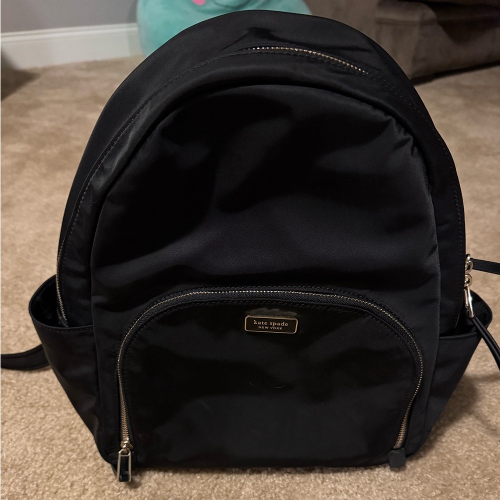 Kate Spade Black Nylon Dawn Backpack w/matching Wristlet